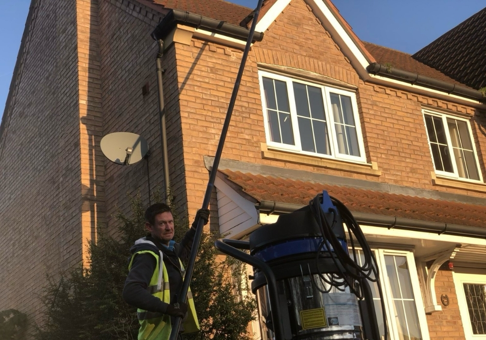 Ground Level Gutter Cleaning